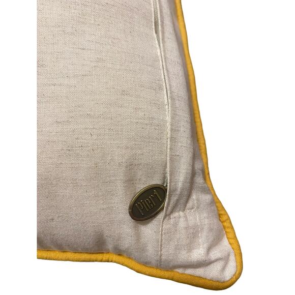 Linen Embroidered Beaded Floral Accent Pillows set of‎ two 12" Pier 1 - Picture 6 of 8